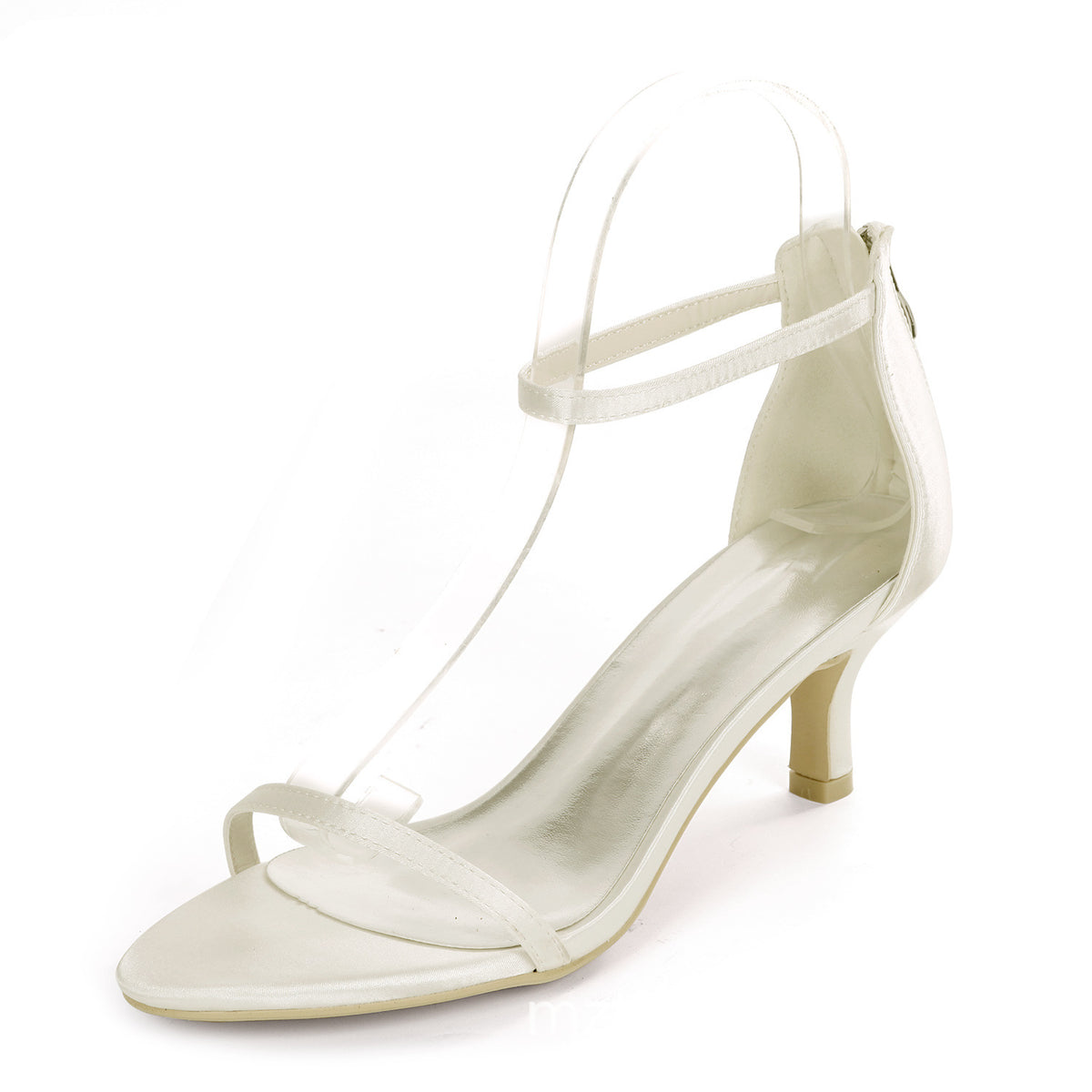 The Lavender Bay Satin Stiletto Strap Sandals by WentSchmick