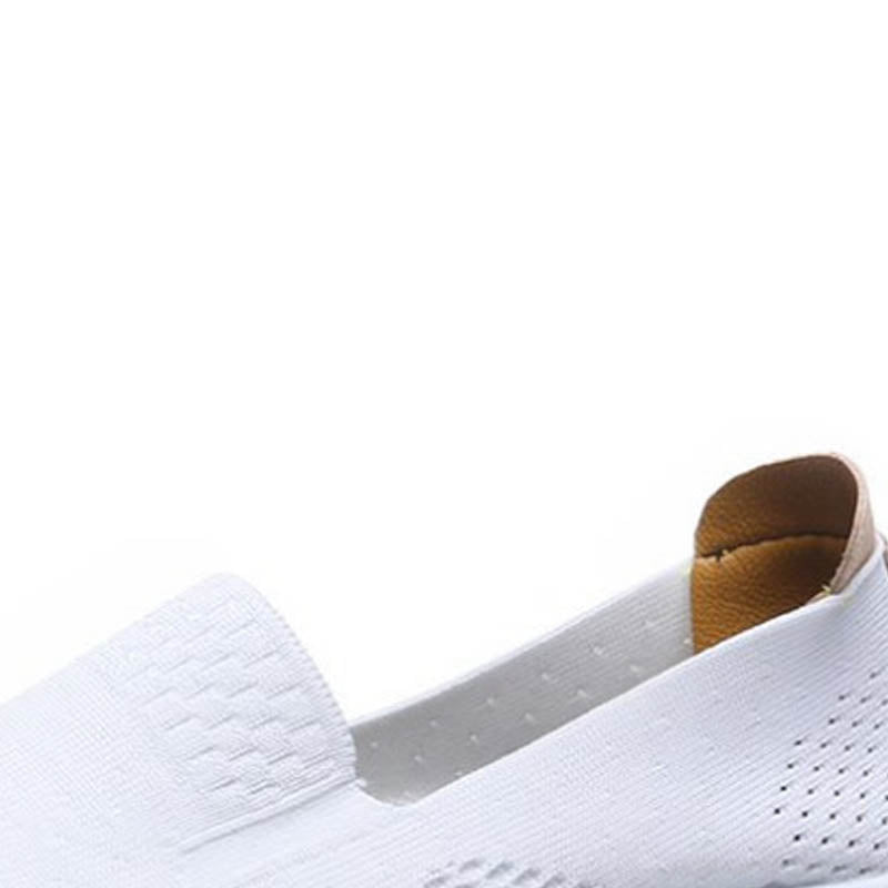 The Trigg White Mesh Flat Sneaker by WentSchmick