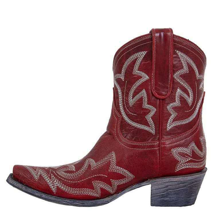 The Bendigo Faux Leather Western Ankle Boots by WentSchmick