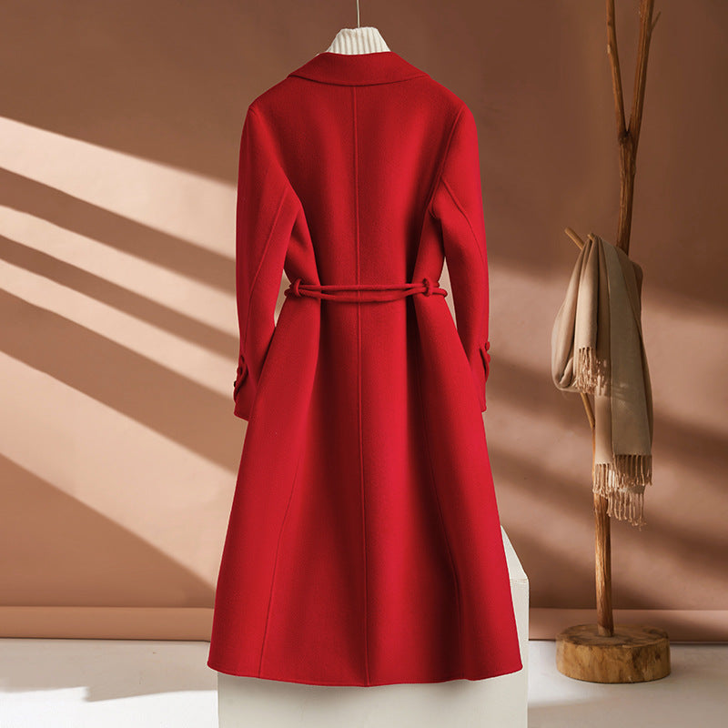 The Launceston Long Notch-Collar Wool Coat by WentSchmick