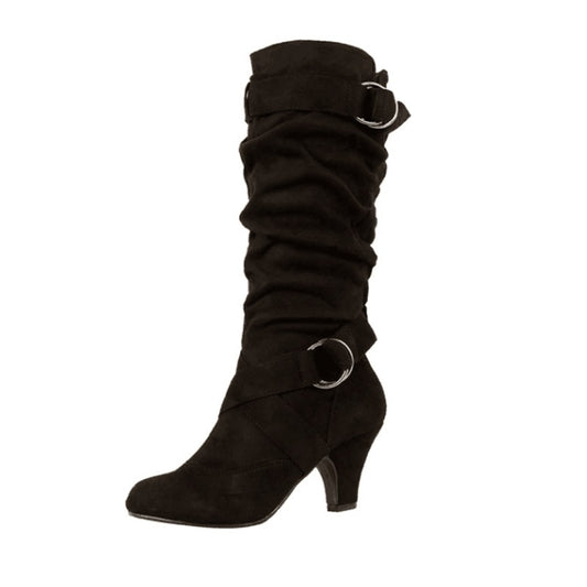 The Daylesford Suede Block Heel Boot by WentSchmick