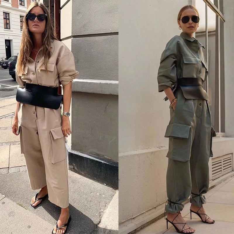 The Williamstown Shirt-Style Wide-Leg Jumpsuit by WentSchmick
