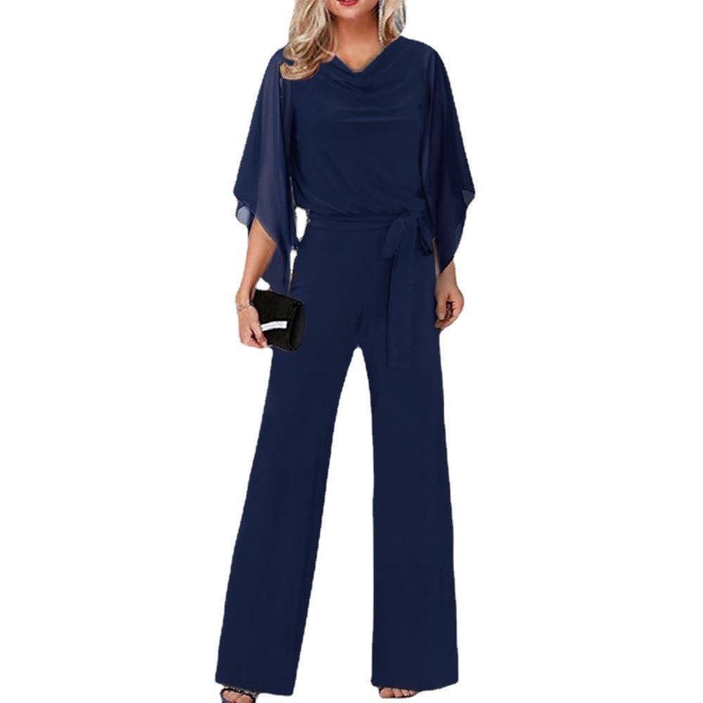 The Sanctuary Cove Lace-Up Straight-Leg Jumpsuit by WentSchmick