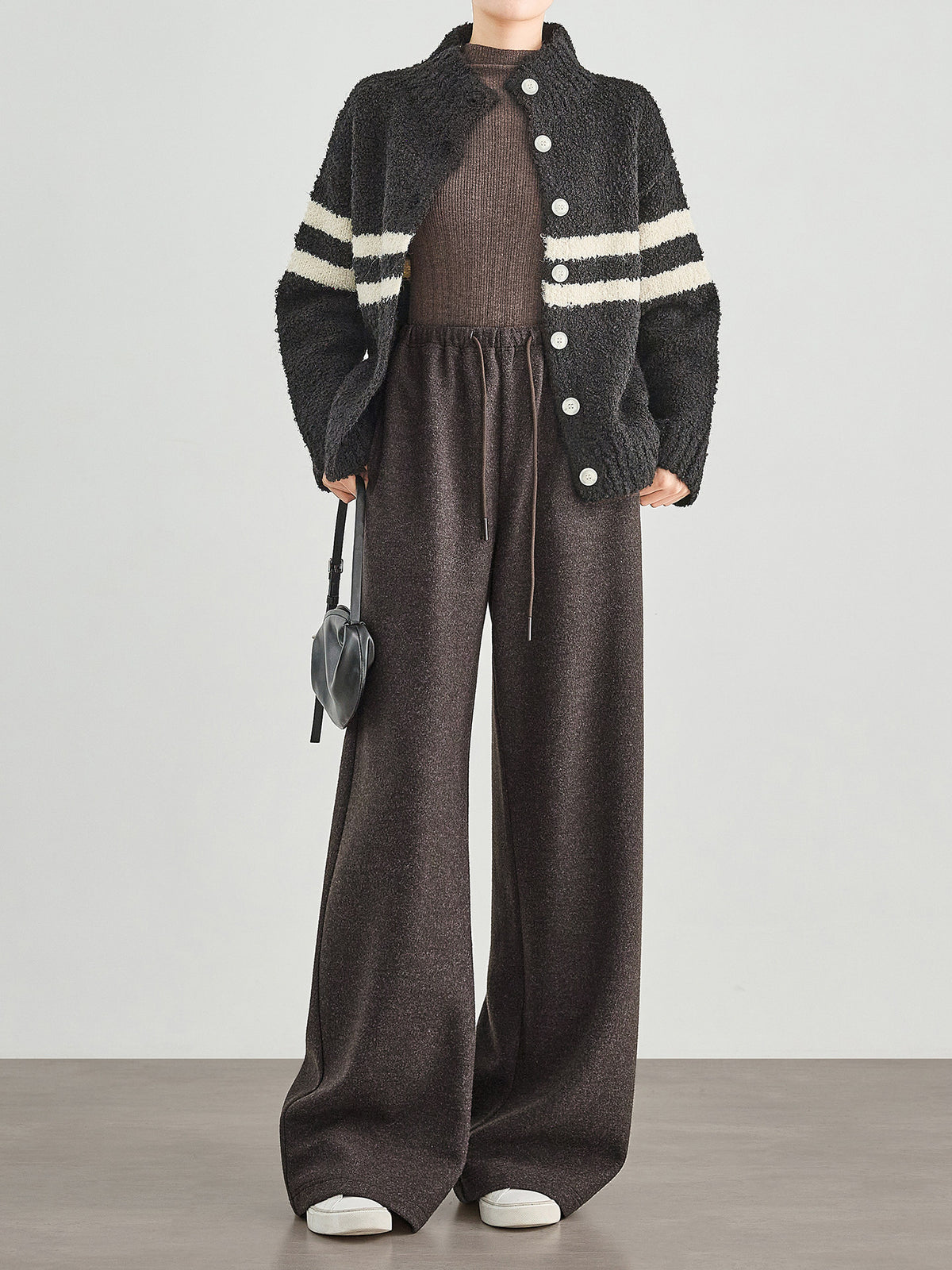 The Strahan Wool-Blend Tweed Straight Pants by WentSchmick