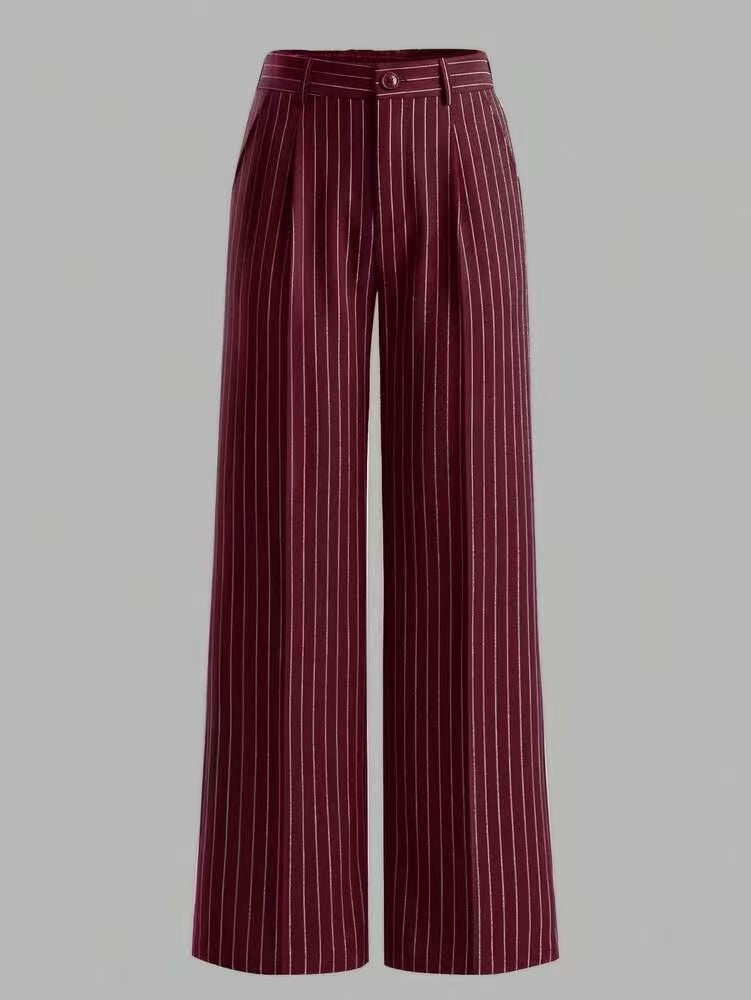The Millers Point Pinstripe Wide-Leg Trousers by WentSchmick