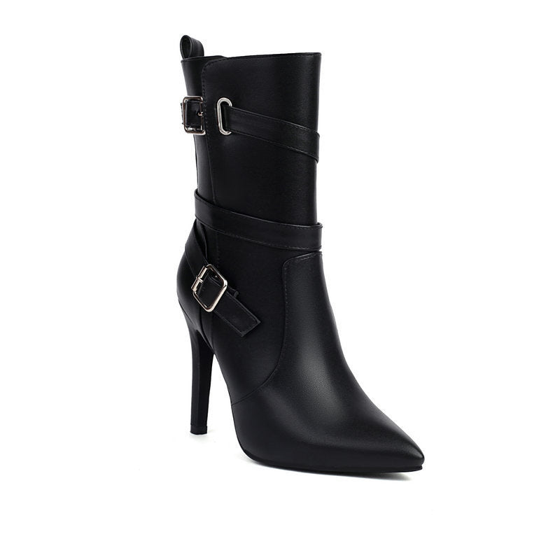 The Greenwich Belted Mid-Calf Boots by WentSchmick