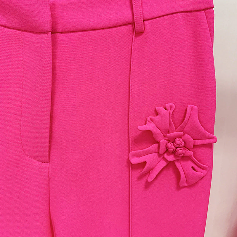 The Pokolbin 3D Floral Flared Trousers by WentSchmick