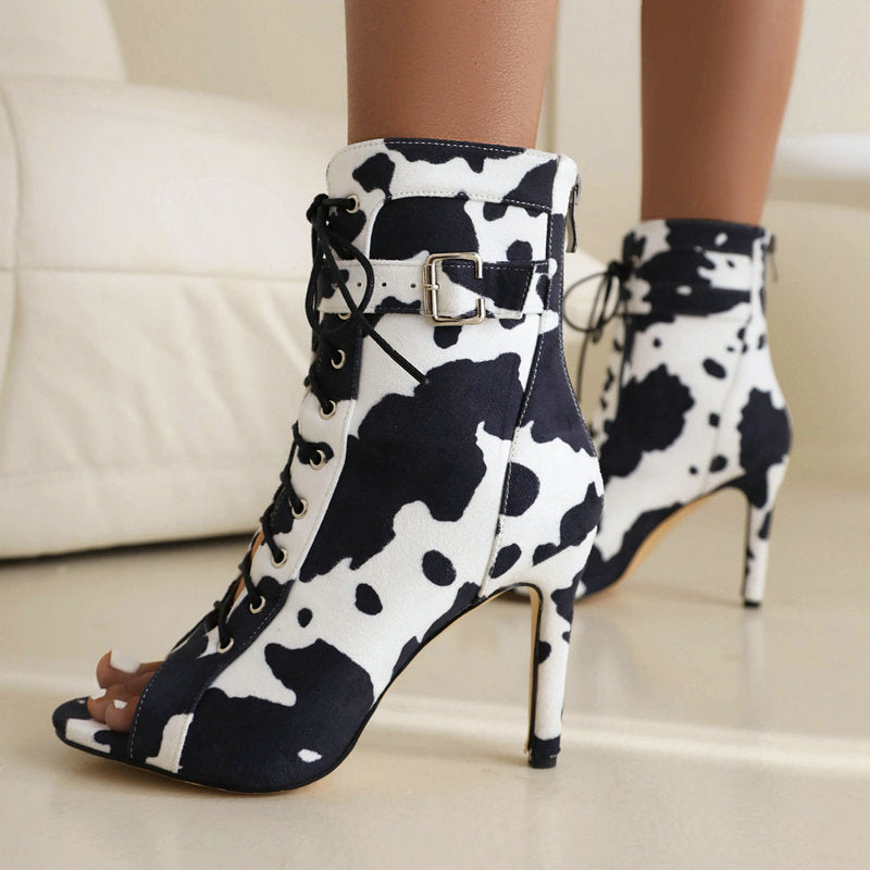 The Kings Cross Lace-Up Peep-Toe Bootie by WentSchmick