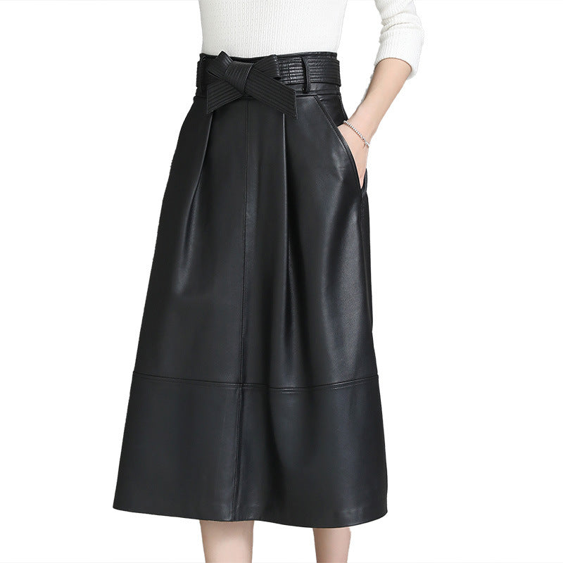 The Windsor Sheepskin Leather Pencil Skirt by WentSchmick