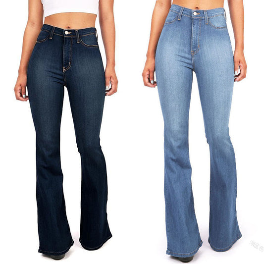 The Fannie Bay High-Waist Stretch Flare Jeans by WentSchmick
