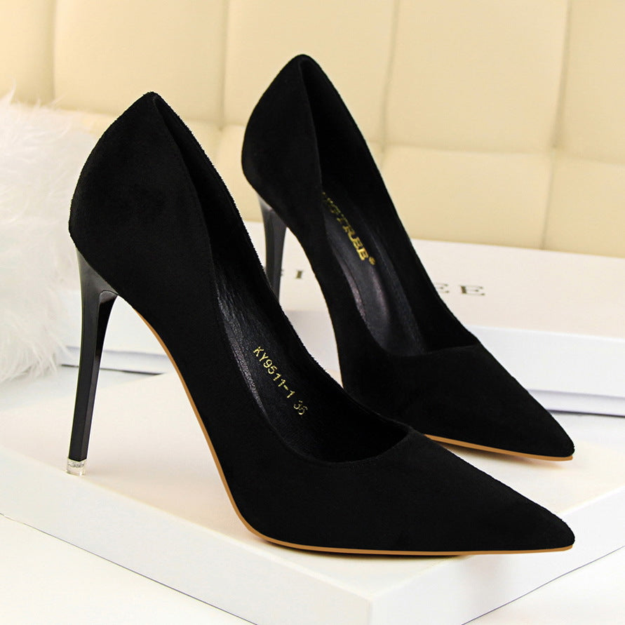 The Woollahra Pointed Suede Stiletto by WentSchmick