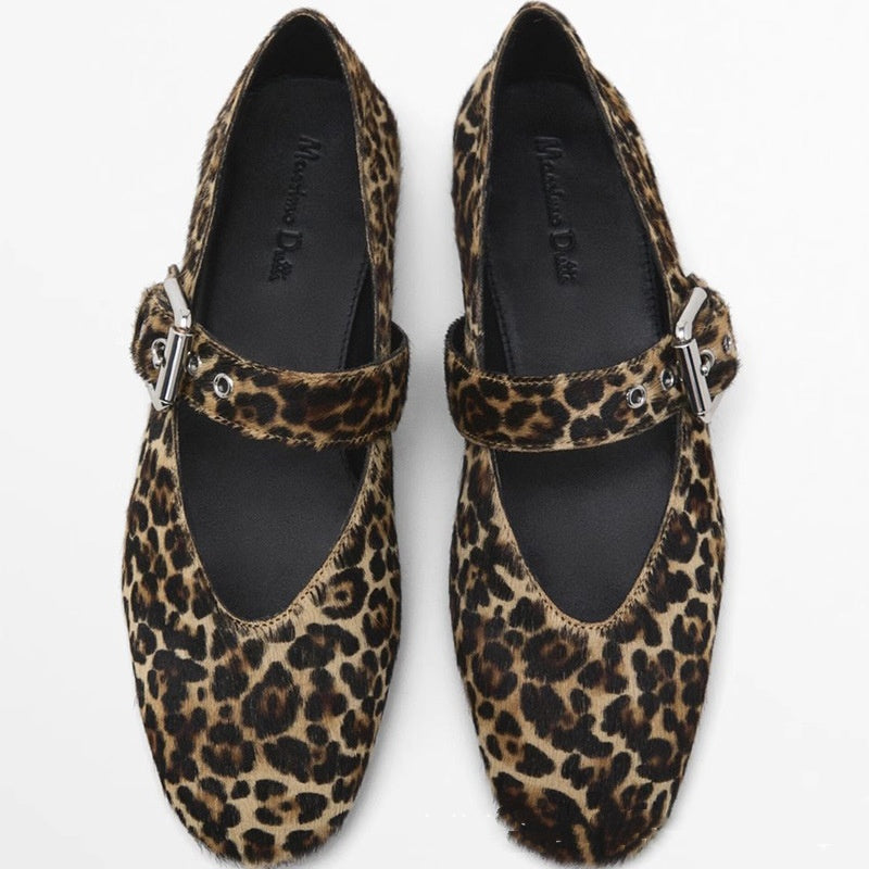 The Pearl Beach Leather Buckle Flat Shoe by WentSchmick