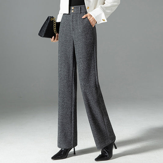 The Camberwell High-Waist Draped Wide-Leg Trousers by WentSchmick