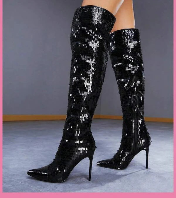 The Hotham Sequin Over-the-Knee Boots by WentSchmick