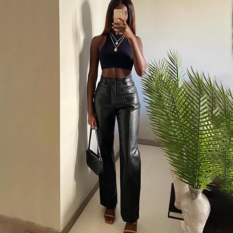 The Alexandria Two-Pocket Faux Leather Pants by WentSchmick