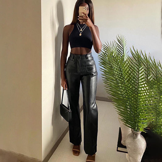 The Alexandria Two-Pocket Faux Leather Pants by WentSchmick