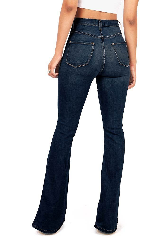 The Fannie Bay High-Waist Stretch Flare Jeans by WentSchmick