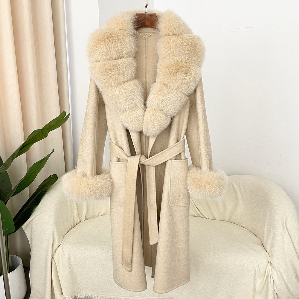 The Sandy Bay Water-Ripple Long Wool Coat by WentSchmick