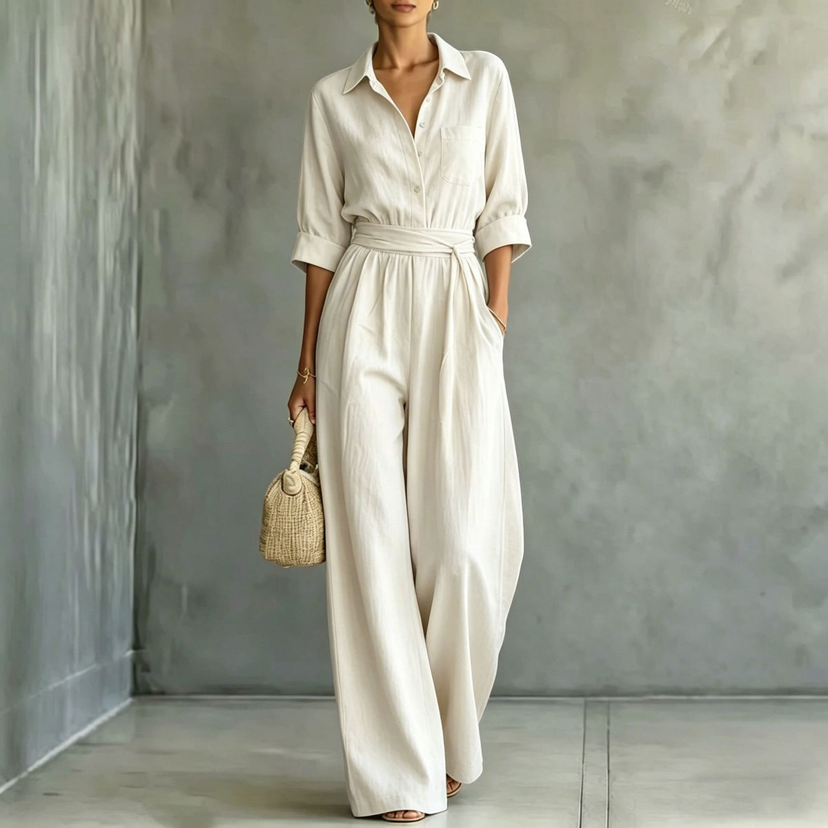 The Trinity Beach Loose Shirt Jumpsuit by WentSchmick