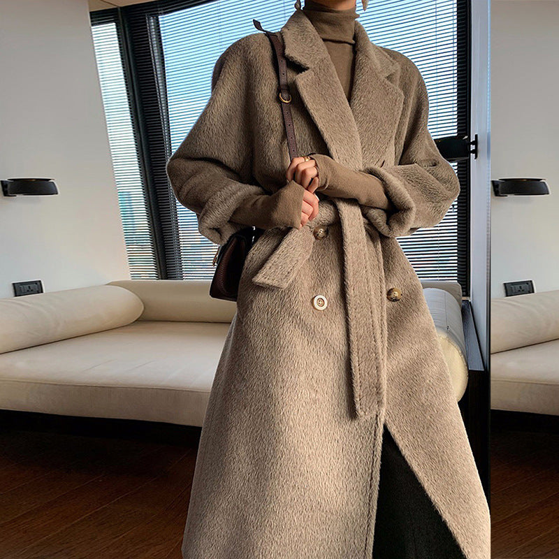 The Mount Lawley Belted Suri Alpaca Coat by WentSchmick
