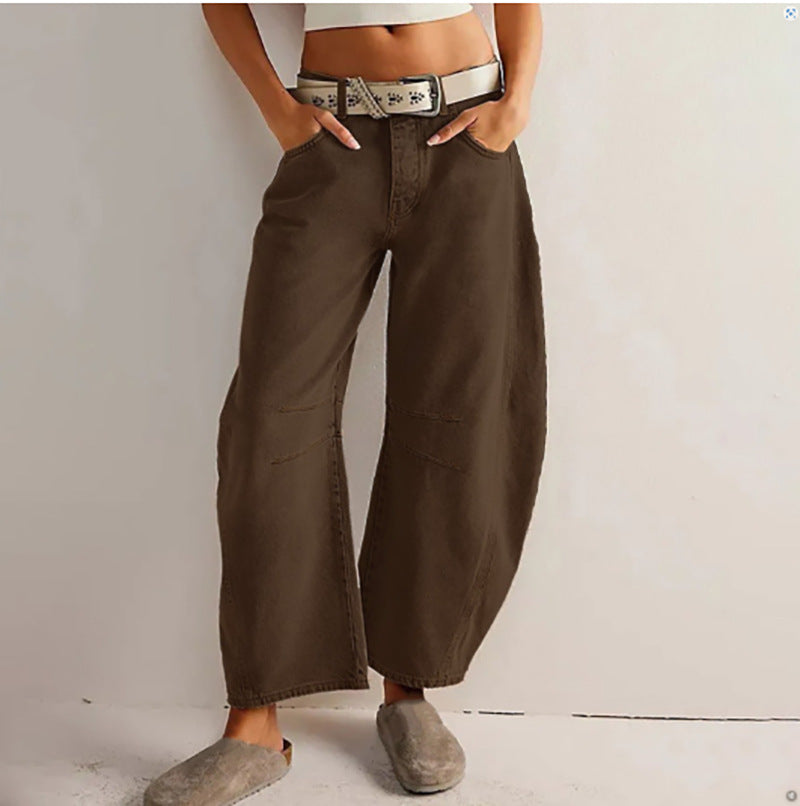 The Teneriffe Mid-Rise Barrel Jeans by WentSchmick