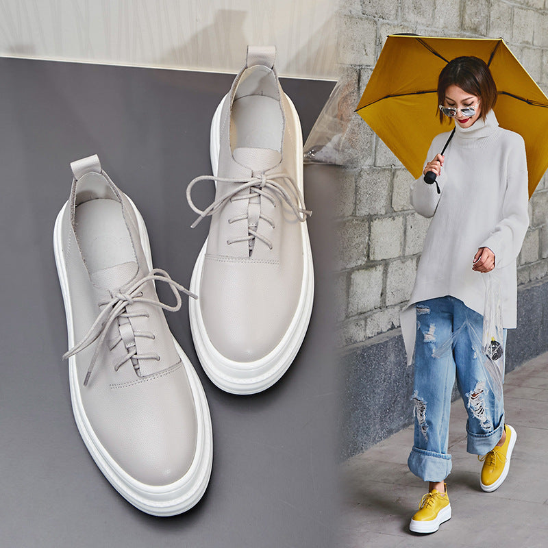 The West End Platform Lace-Up Leather Shoes by WentSchmick