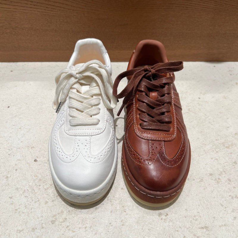 The Caloundra Leather Platform Sneaker by WentSchmick