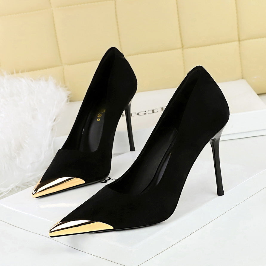 The Byron Suede Pointed Stiletto by WentSchmick