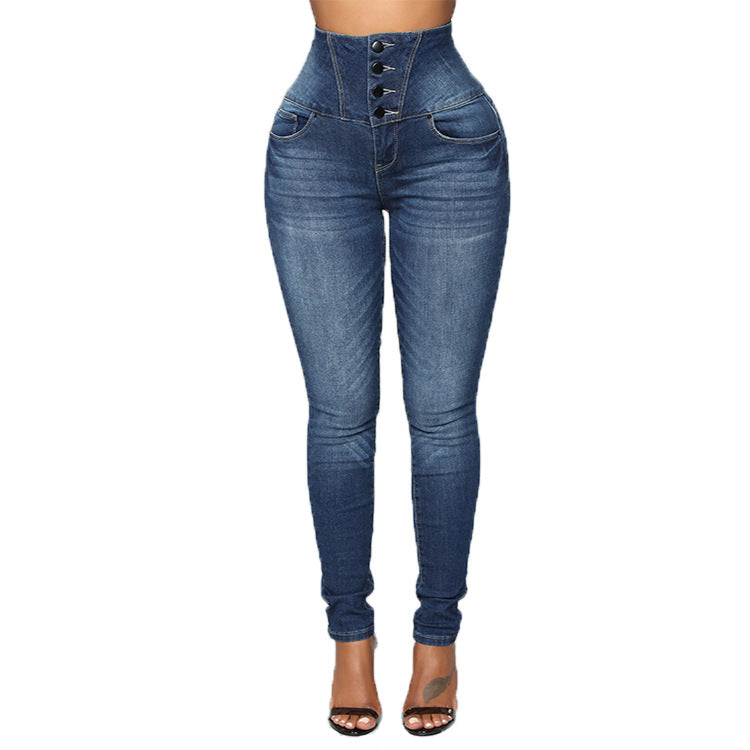 The Spring Hill High-Waist Pencil Jeans by WentSchmick