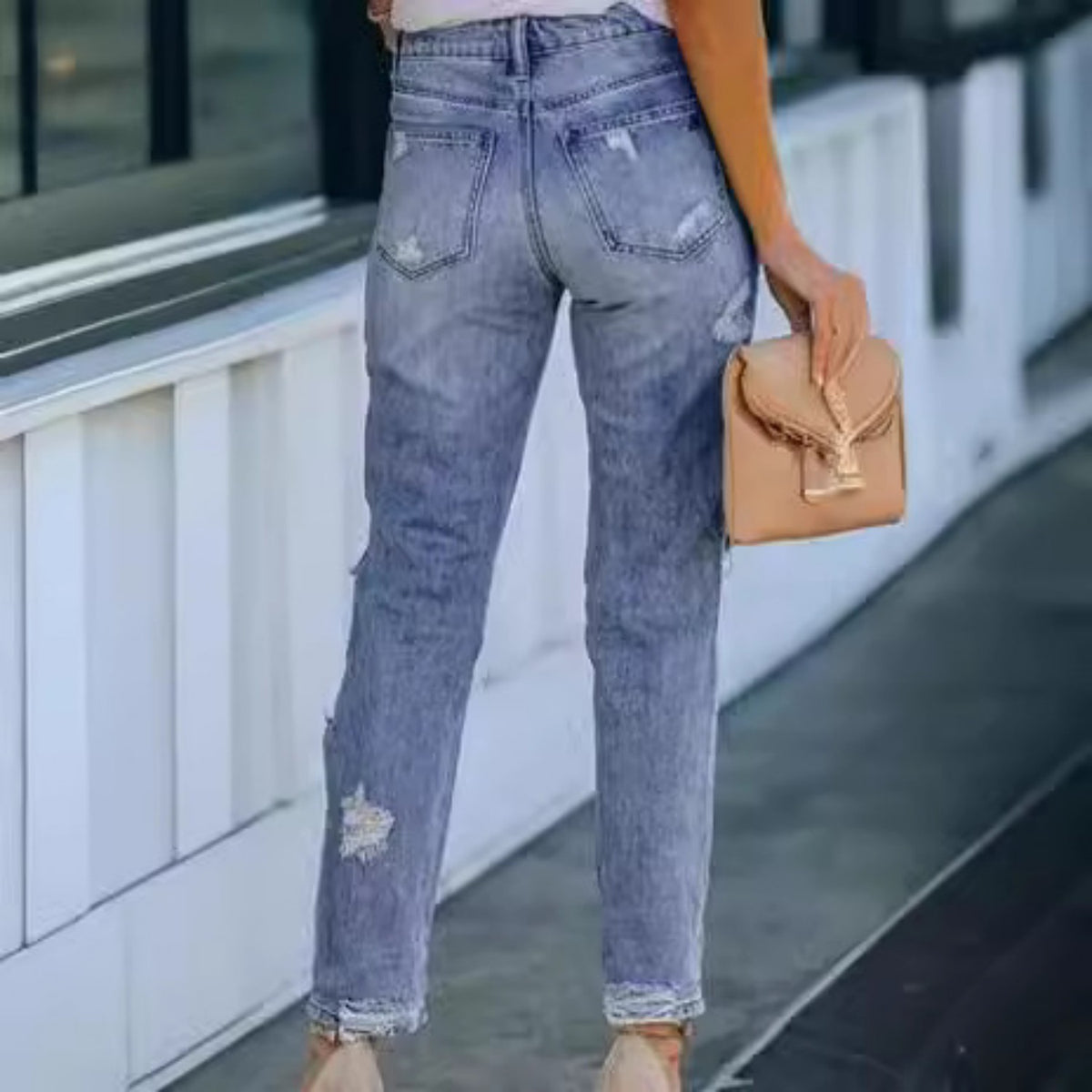 The Longueville Ripped Slim-Fit Jeans by WentSchmick