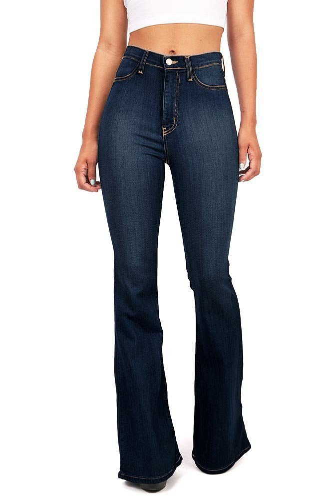 The Fannie Bay High-Waist Stretch Flare Jeans by WentSchmick