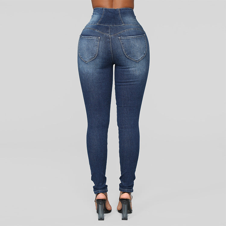 The Spring Hill High-Waist Pencil Jeans by WentSchmick