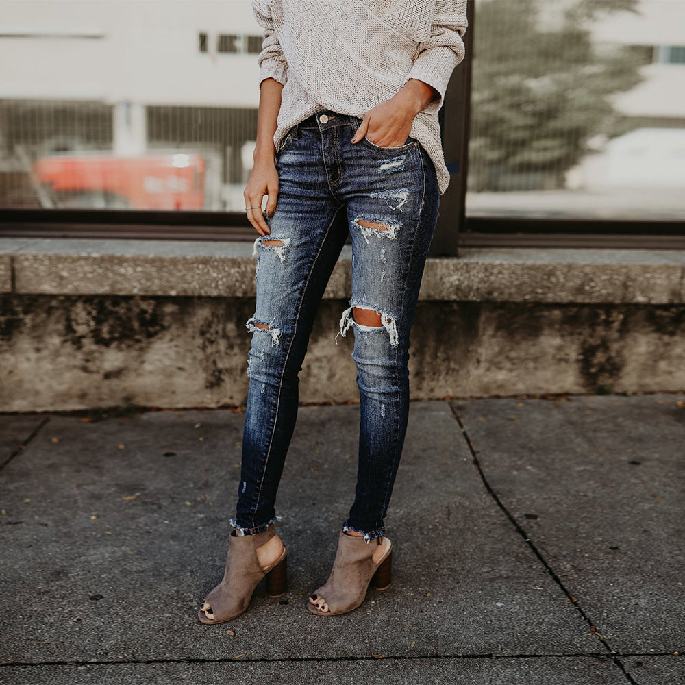 The Austinmer Washed Dark Denim Jeans by WentSchmick