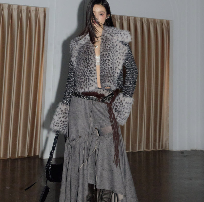 The Yarra Glen Leopard Faux Fur Short Coat by WentSchmick