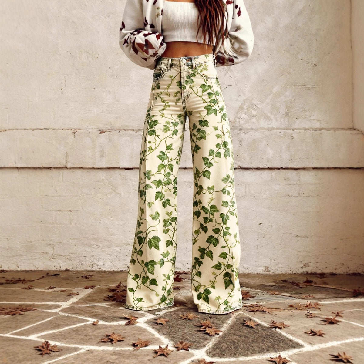 The Waterloo Printed Wide-Leg Pants by WentSchmick