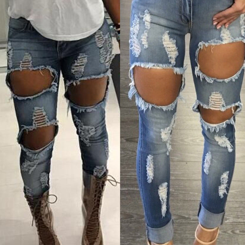 The Collaroy Ripped Skinny Jeans by WentSchmick