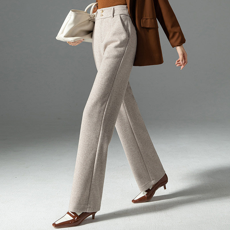 The Camberwell High-Waist Draped Wide-Leg Trousers by WentSchmick