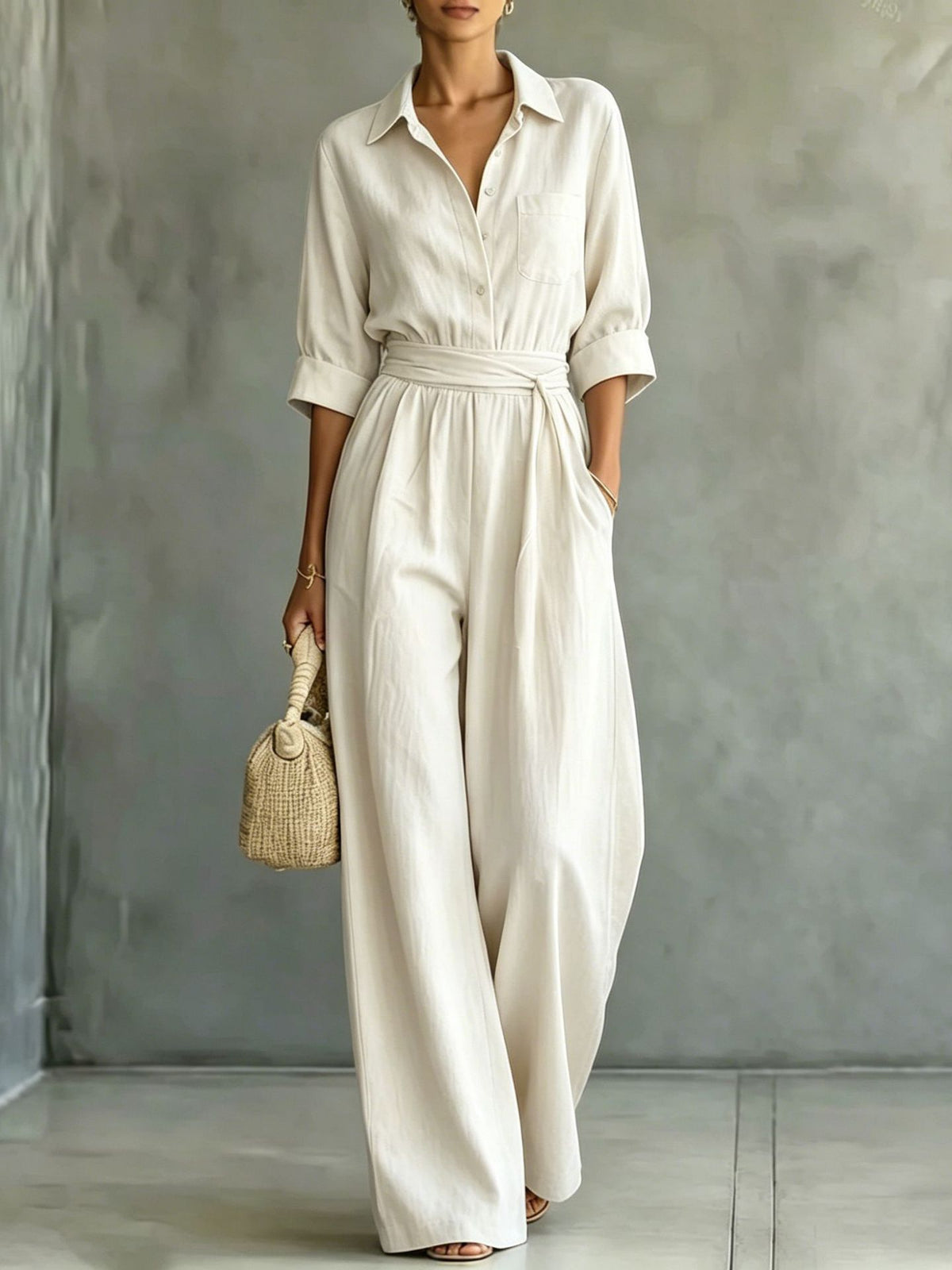 The Trinity Beach Loose Shirt Jumpsuit by WentSchmick
