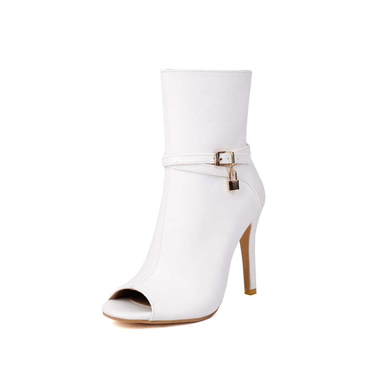 The Broome Peep-Toe Buckle Sandal Boots by WentSchmick