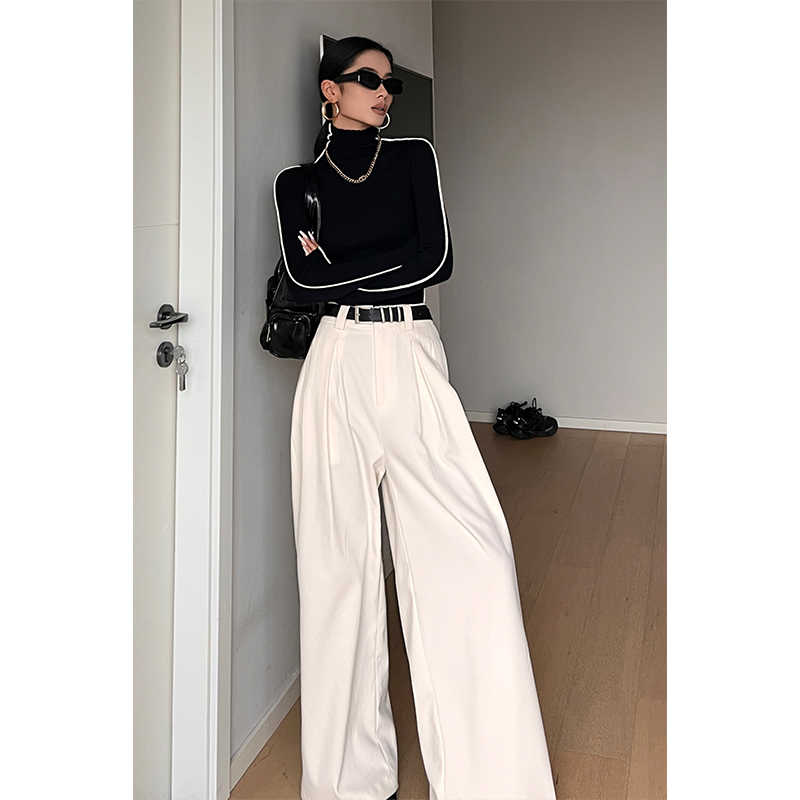 The Bellevue Hill Cream High-Waist Wide-Leg Pants by WentSchmick