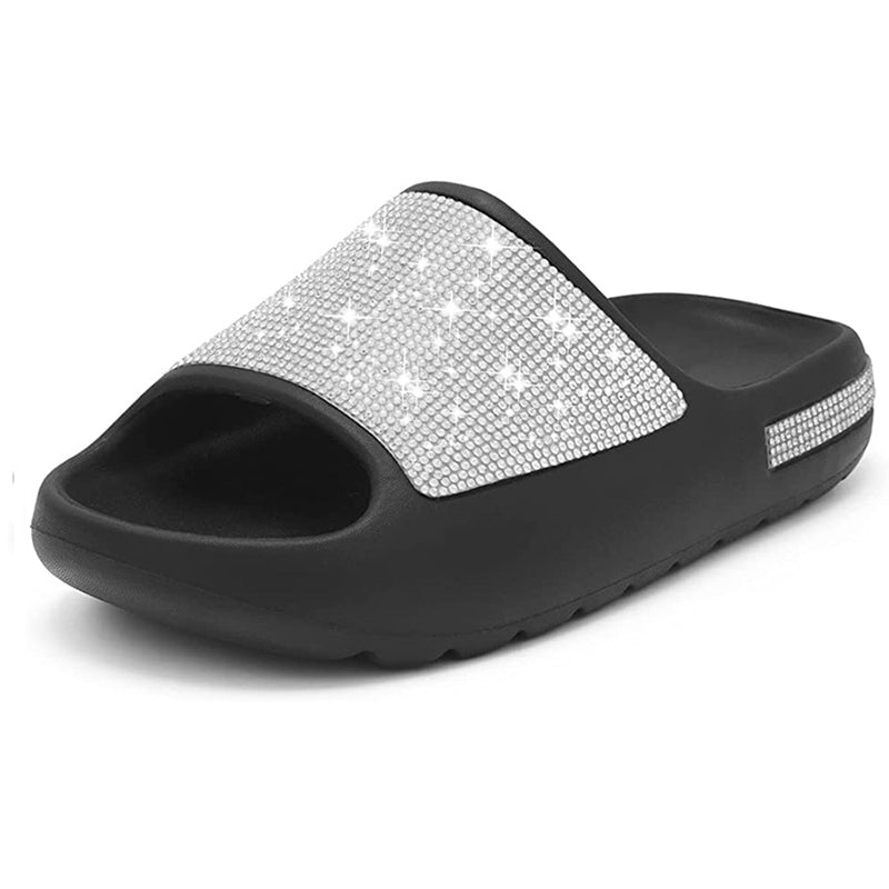 The Magnetic Island Rhinestone Peep-Toe Slides by WentSchmick