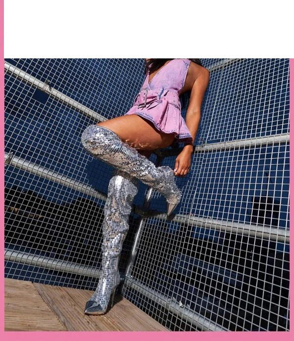 The Hotham Sequin Over-the-Knee Boots by WentSchmick