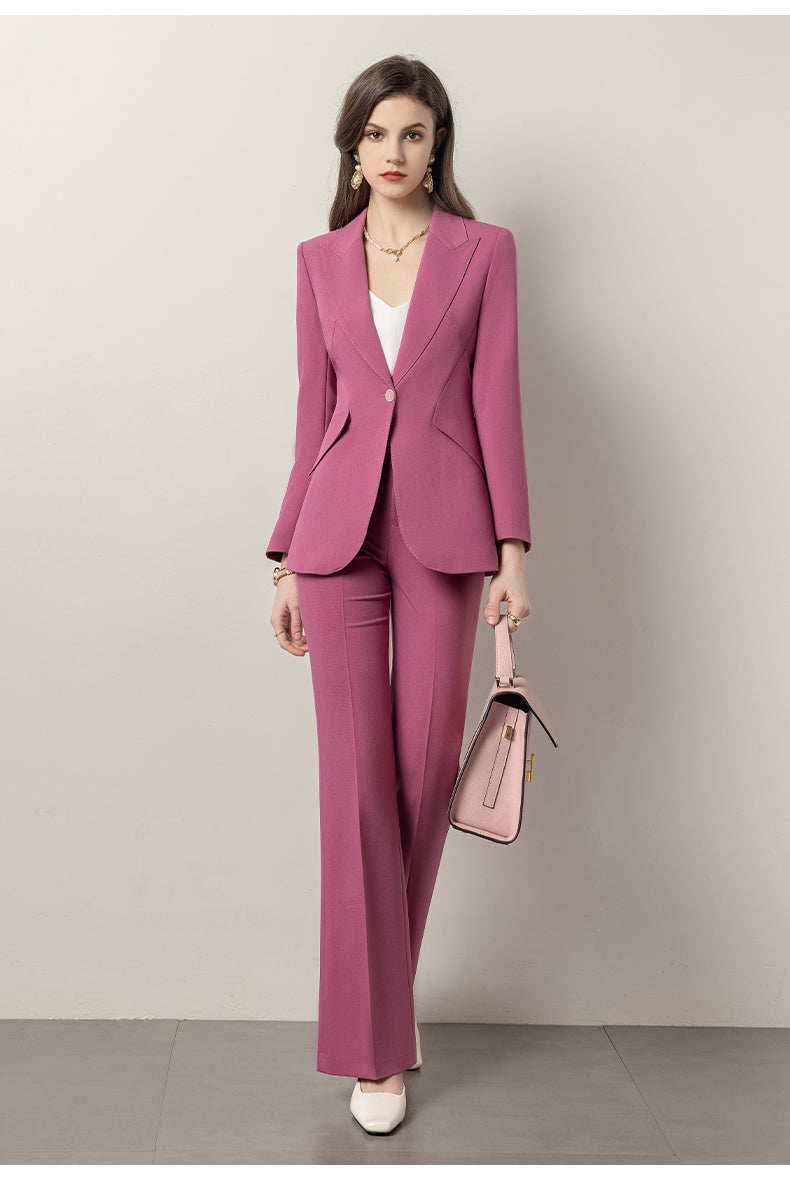 The Cammeray Slim Pink Pantsuit by WentSchmick