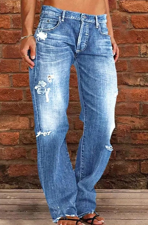 The Northcote Ripped Loose Straight Jeans by WentSchmick