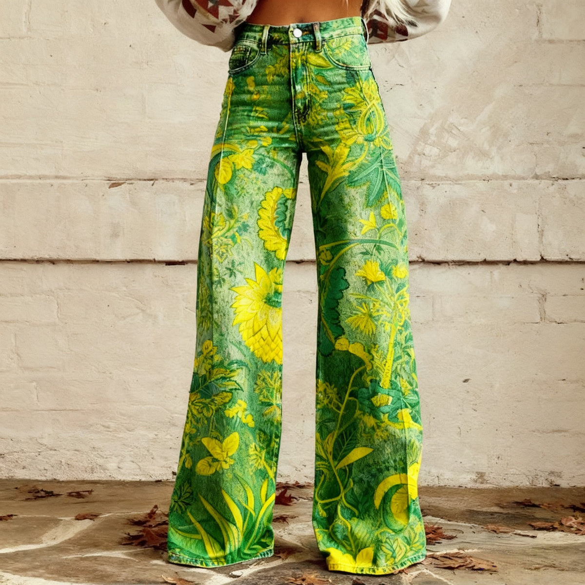 The Waterloo Printed Wide-Leg Pants by WentSchmick