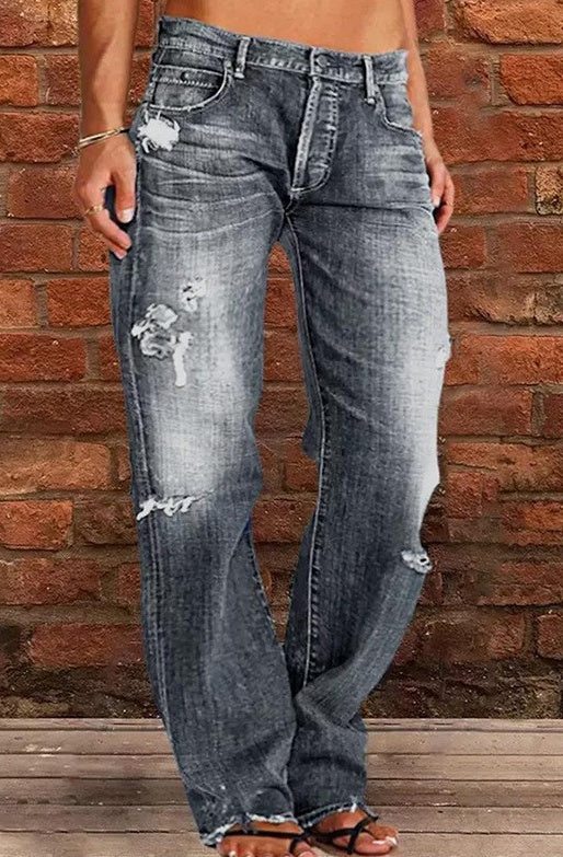 The Northcote Ripped Loose Straight Jeans by WentSchmick