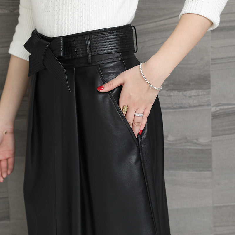 The Windsor Sheepskin Leather Pencil Skirt by WentSchmick