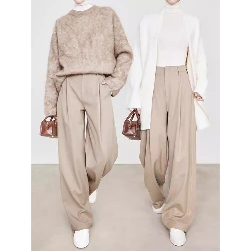The Pyrmont Draped Wide-Leg Suit Pants by WentSchmick