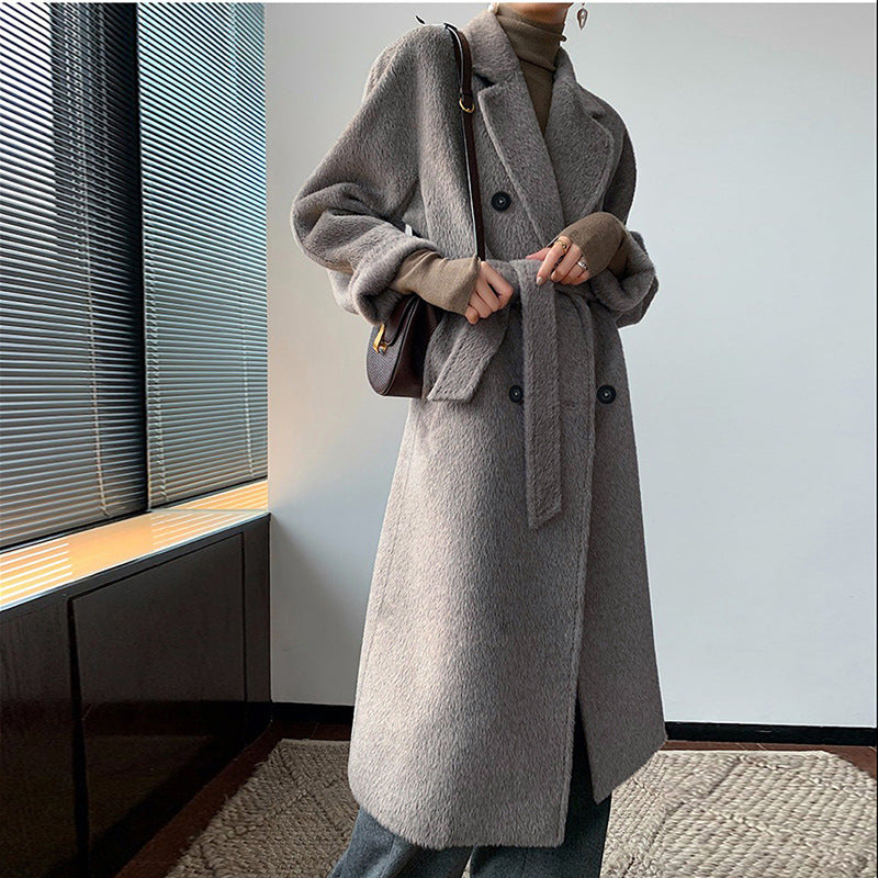 The Mount Lawley Belted Suri Alpaca Coat by WentSchmick