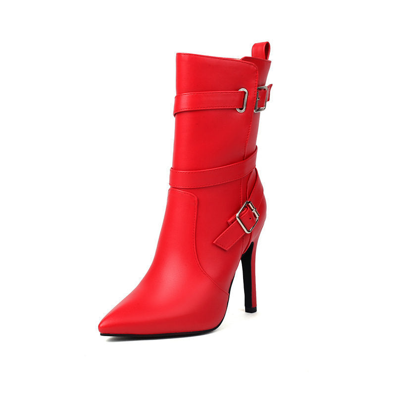 The Greenwich Belted Mid-Calf Boots by WentSchmick